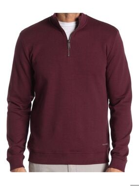 Ted Baker cotton blend quarter zip pullover mock knit collar shirt XXL Ted 6